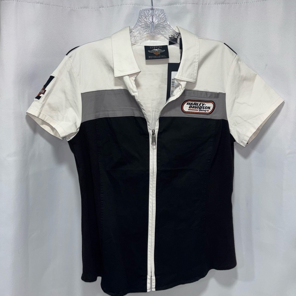Harley-Davidson WOMEN'S H-D RACING ZIP-FRONT SHIRT